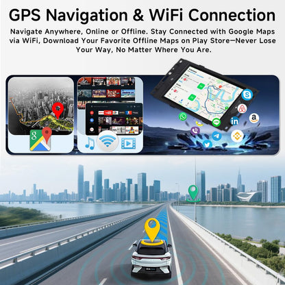 ASURE 3GB+32GB Android Car Stereo Radio for Dodge RAM/Chrysler 300/Jeep Grand Cherokee/Compass 2005 2006 2007 Cars,Car in-Dash GPS Navigation Head Unit Upgrade with Carplay Android Auto