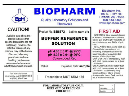 pH Buffer Calibration Solution Kit 3-Pack: pH 4.00, pH 7.00, pH 10.00 Buffers — 250 ml (8.4 fl oz) Each — Color Coded — NIST Traceable for All pH Meters