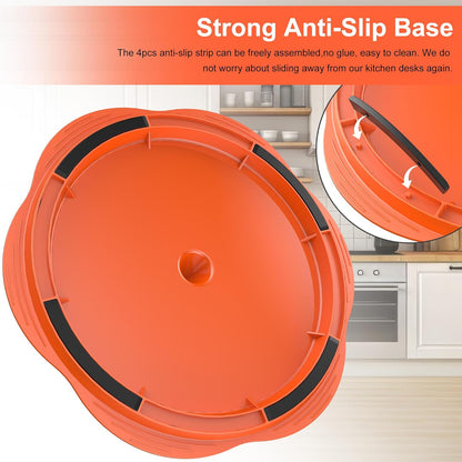 Skiennix Chicken Shredder - Manual Meat Shredder Tool with Transparent Lid & Cleaning Brush | Dishwasher Safe, Orange