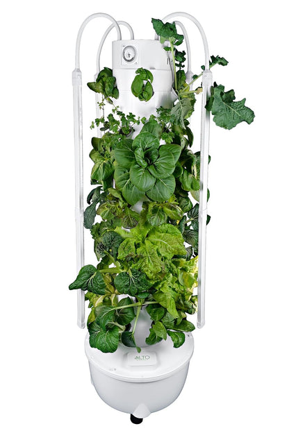 ALTO GARDEN HX Aeroponic Tower | High Capacity Tower | Hydroponics Growing System Kit | Food Grade with 40 Net Pots (with LED Grow Lights)