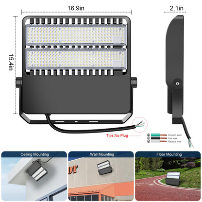 Tomourd LED Flood Light 240W 36000LM, Super Bright Shoe Box Stadium Light for Sports Arena & Parking Lot, 5000K 120° Wide Angle, 110-277V Outdoor High Mast Fixture