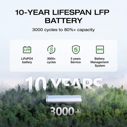 EF ECOFLOW Portable Power Station DELTA 2, 1024Wh LiFePO4 (LFP) Battery, 1800W AC/100W USB-C Output, Solar Generator(Solar Panel Optional) for Home Backup Power, Camping & RVs