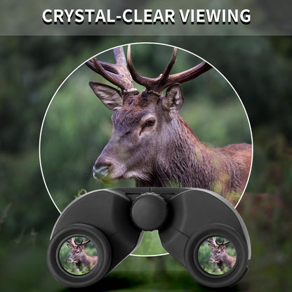 6x25 Compact Binoculars, Mini Pocket Small Portable Size 9.5° Wide Angle Field of View 21mm Large Eyepiece ED Glasses Bak-4 Prism Professional HD for Adults Travel Sports Cruise Birding Opera