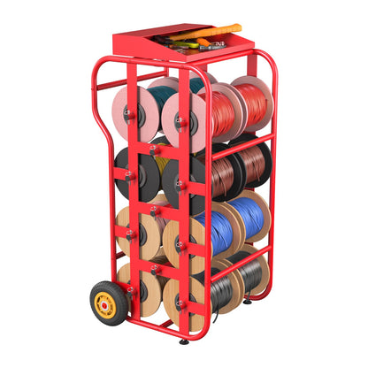 YAGEANNL Wire Spool Rack,Cable Caddy,Portable Wire Holder for Efficient Cable Management,Multi-Spool Wire/Cable Dispenser for Electrical Industrial & Retail Use