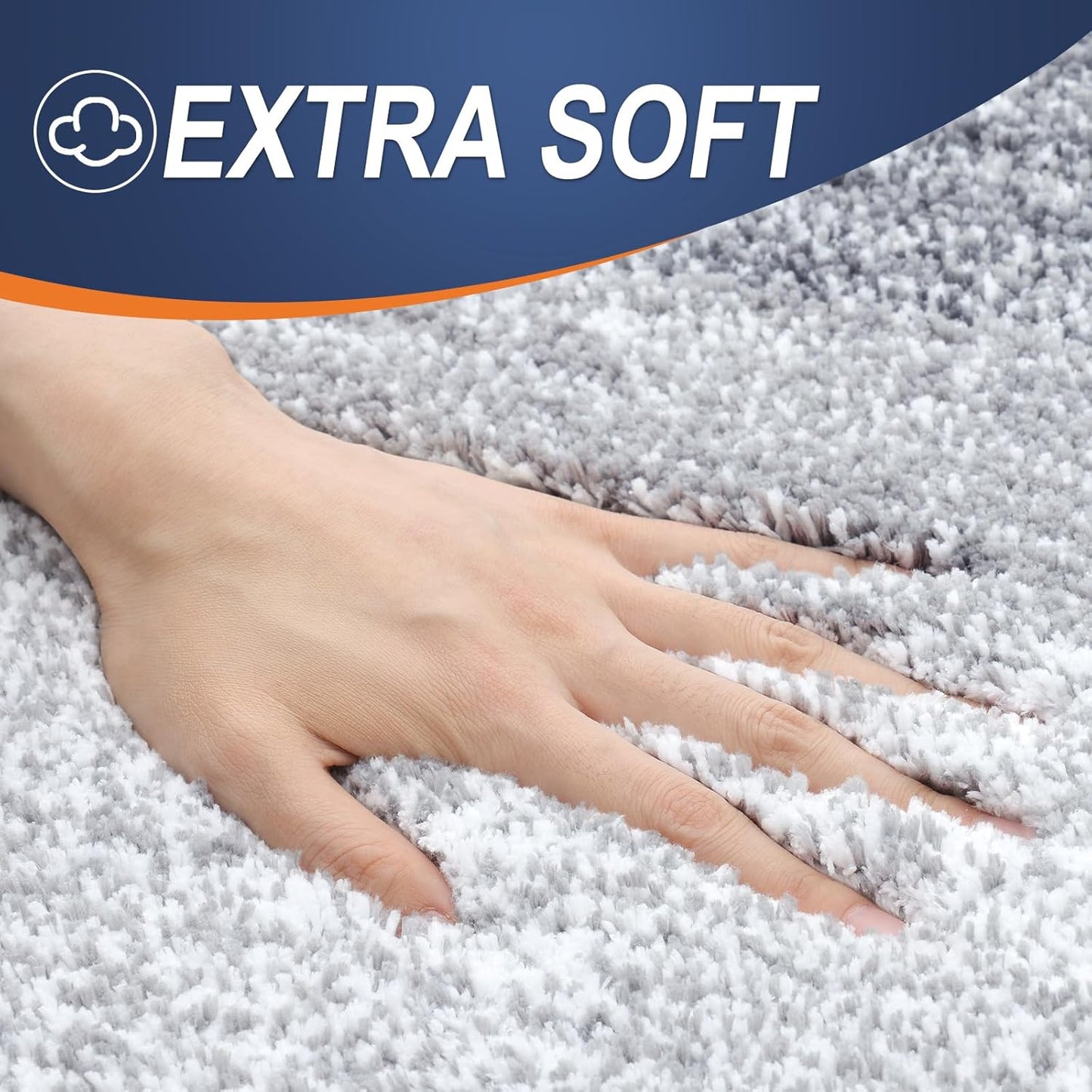 OLANLY Bathroom Runner Rug - Extra Soft Microfiber Mat | Quick-Dry, Washable, 70x24, Light Grey