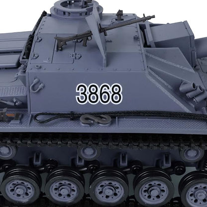 TOUCAN RC HOBBY 2.4G Henglong 1/16 Scale 7.0 Plastic German Stug III RTR RC Tank Model 3868