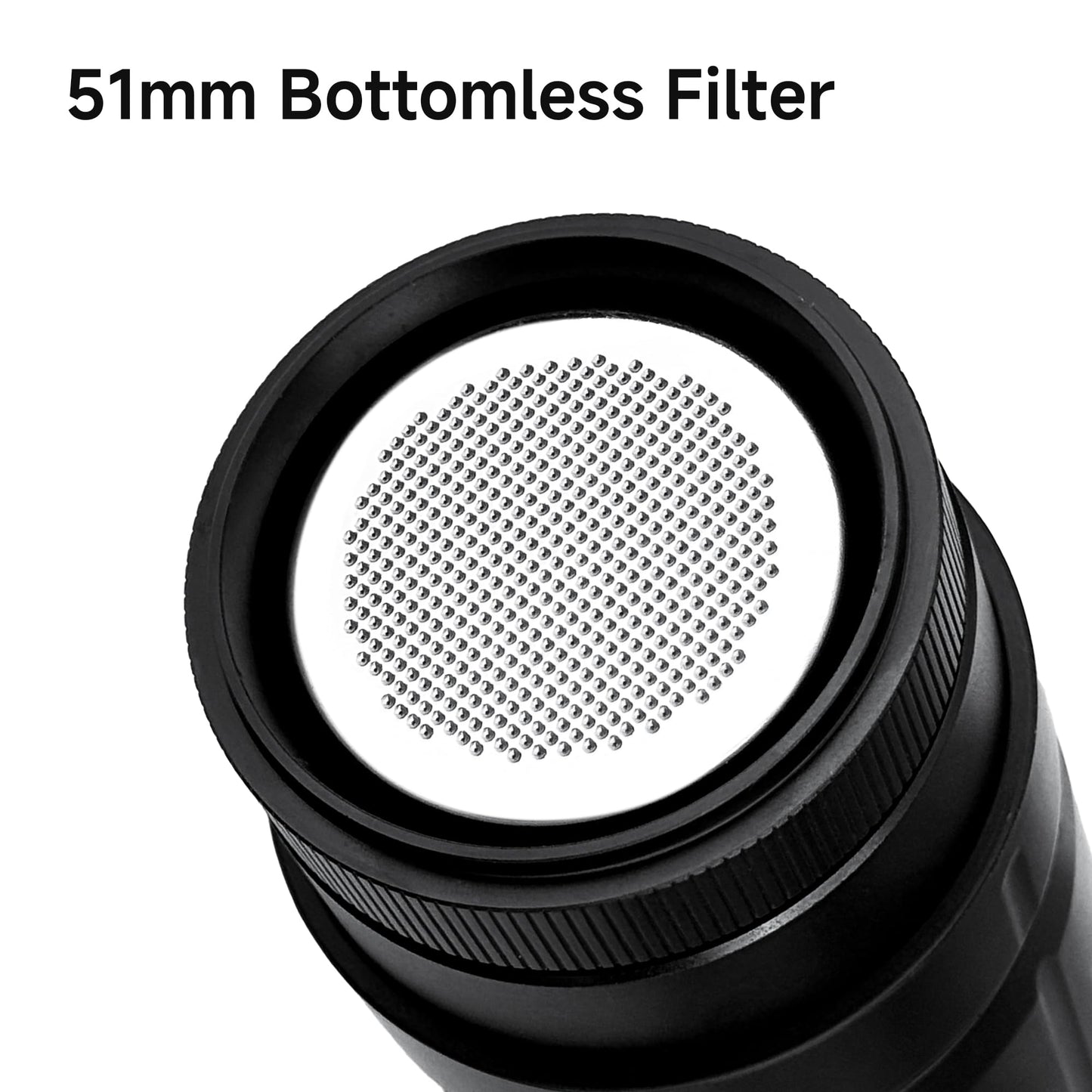 HIBREW H4C Ultra Portable Electric Espresso Maker, 51mm Bottomless Professional Coffee Maker, USB-C Rechargeable for Ground Coffee, Compact for Camping and Travel, with Foldable Holder & Carrying Case