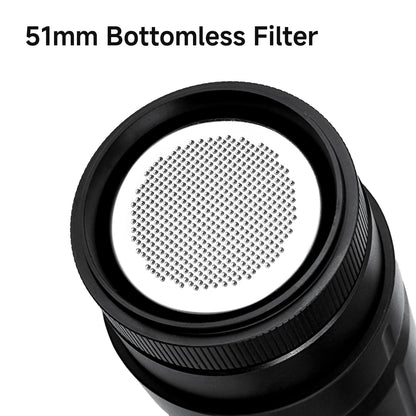 HIBREW H4C Ultra Portable Electric Espresso Maker, 51mm Bottomless Professional Coffee Maker, USB-C Rechargeable for Ground Coffee, Compact for Camping and Travel, with Foldable Holder & Carrying Case