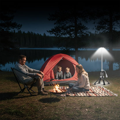 NJZ Rechargeable Camping Light, 20000mAh Telescopic Lantern with Stand, Waterproof Outdoor Light with 3 Brightness Levels for Camping, RV & Emergency