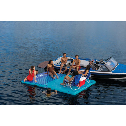 Wow Sports Vacation Station Inflatable Floating Dock - 10 x 8 x 6 in - for Boating & Lakes - for Kids & Adults