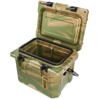 Cubix Outdoors, QuadraX 10QT Rotomolded Personal Small Cooler, Insulated Portable Hard Cooler Ice Chest, Holds Ice for 72 Hours for Outdoor Activities, 2 Built-in Cup Holders, Hunter Camo