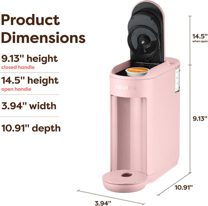Keurig K-Mini Mate Coffee Maker - Compact Single Serve K-Cup Brewer for Small Spaces | Pink Sands, 12 oz