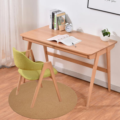 Office Chair Mat for Low Flat Pile Carpet/Hardwood Floor, Round 39"x39" Non-Slip & Noise Reducing Carpet Floor Protector Mat (Coffee Brown)