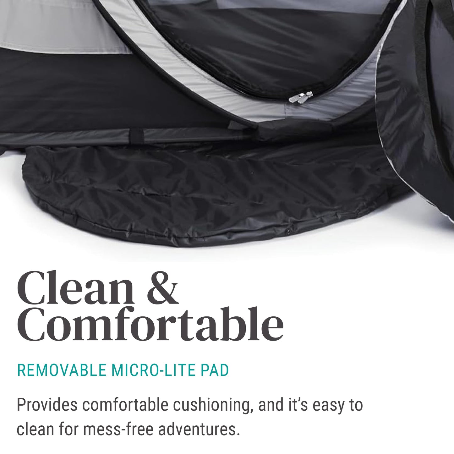 KidCo - Peapod Plus Portable Mesh Baby Toddler Travel Tent & Storage Bag, Play Tent, Pack and Play, Extra Room, Ages 6 Months - 5 Years (Midnight)