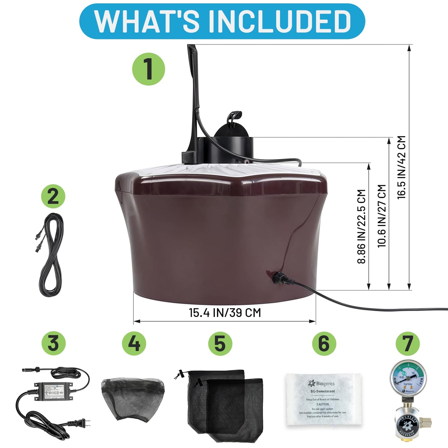 Biogents Mosquitaire Outdoor Mosquito Trap with CO₂ Booster & Sweetscent Lure | Eco-Friendly, Pesticide-Free, Pet-Safe Repellent Alternative | Electric Catcher for Comprehensive Mosquito Control
