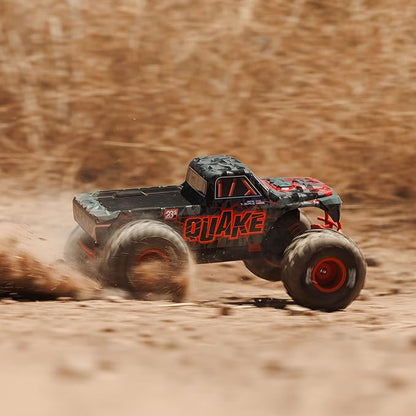 ARRMA RC Truck 1/10 Quake 223S 2WD RTR (Battery and Charger Not Included) Brushless Monster Truck Red ARA3537T1