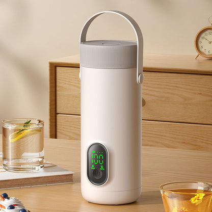 Dpofirs Portable Electric Kettle, 350ML Tea Coffee Hot Water Boiler, 27000mAh USB Rechargeable, Fast Boiling, Temperature Controls, for Camping Travel (US Plug)