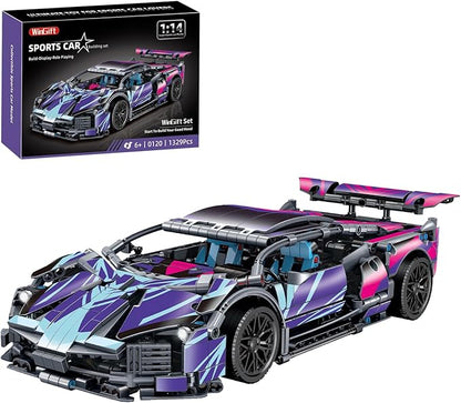 1329 Piece Sports Car Building Blocks Toys Boys or Adults Kits 1:14 Race Car Model Building Set Adult Collectible Model Cars Set to Build STEM Super Cars Sets for Boys Girls Age 6-12 8-14