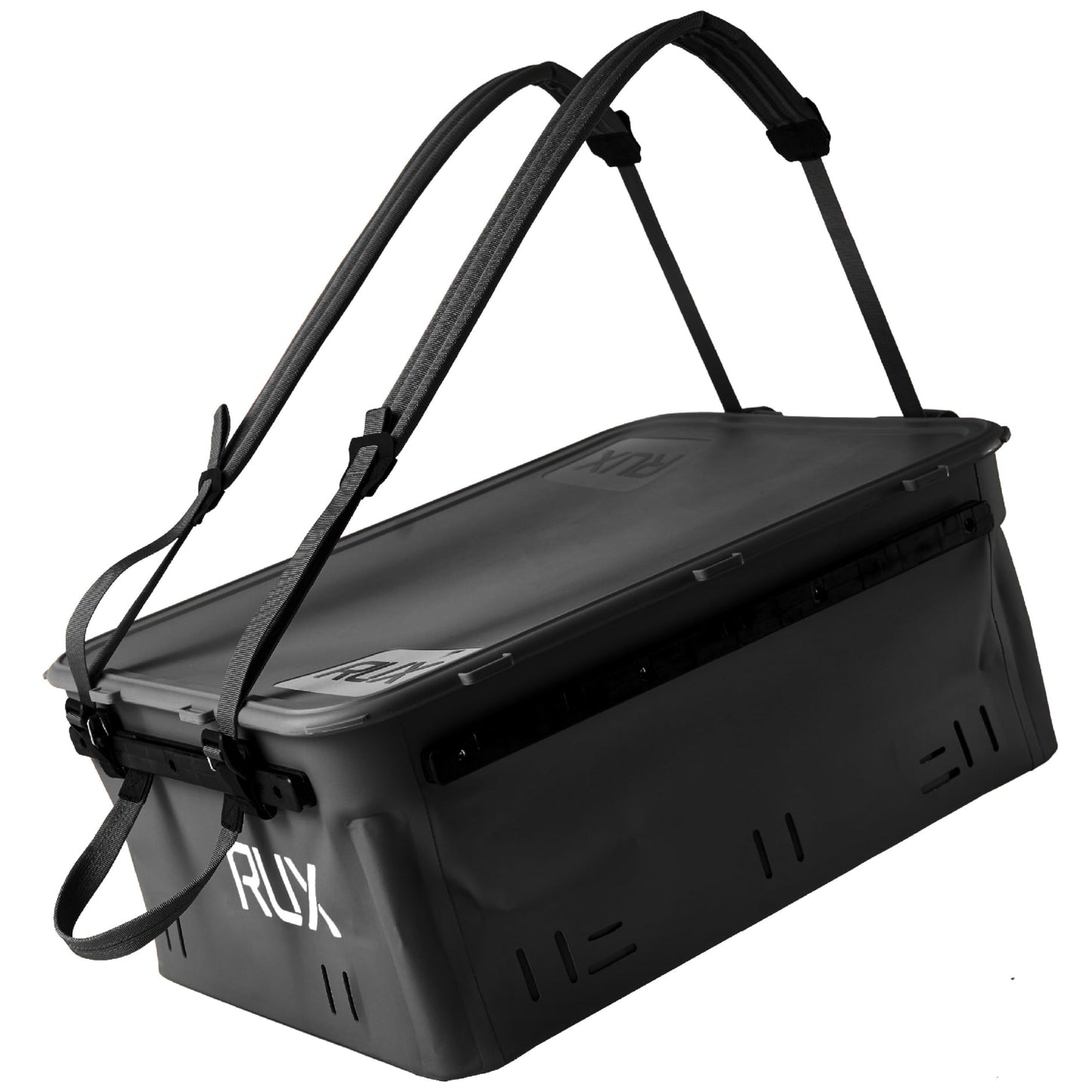 RUX 40L Collapsible Gear Box (Black) - Modular Adventure Storage Solution For Camping Storage, Overlanding, Off-road And Van Life - Weatherproof, Durable and Multifunctional