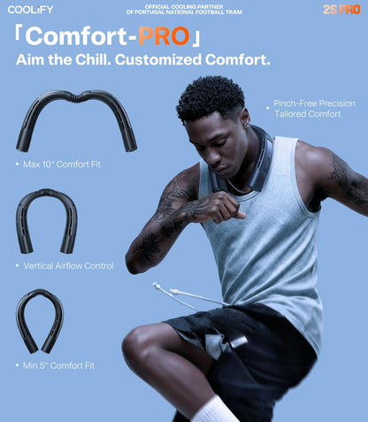 TORRAS Coolify 2026 Neck Air Conditioner 2S PRO, Ice-Feel Semiconductor Cooling Neck Cooler & Personal Air Conditioner for Golf, Travel & Music Festival, Premium Gift for Father Husband Men, Black