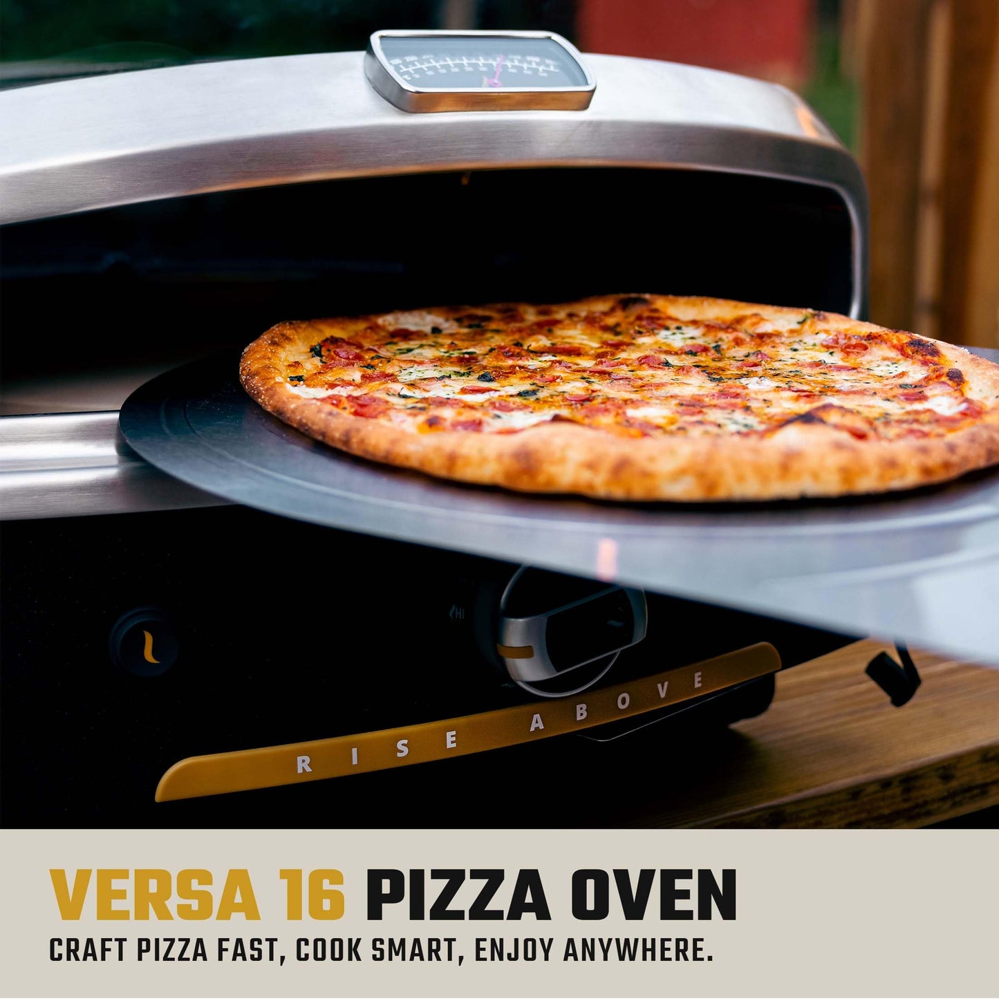 Halo Versa 16 Propane Gas Outdoor Pizza Oven with Rotating Cooking Stone | Portable Appliance for all Outdoor Kitchens | Oven Cover Included