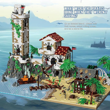 39041 The Pirate Harbo Building Block Set 8208 Pieces DIY Gulf Island Model Building Block Set Adult Creative Enthusiast Model Gifts and Unique Collectibles
