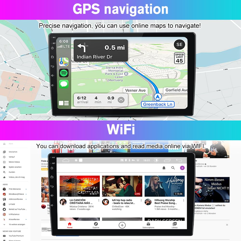 Solvitek Car Radio Stereo for Jeep Compass Patriot 2010 2011 2012 2013 2014 2015 2016, Android 15, [4Core+64GB] 10.1 inch Touch Screen Upgrade, CarPlay/Android Auto/SWC/Bluetooth/WiFi/Backup Camera
