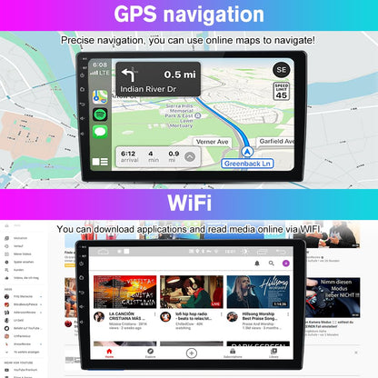 Solvitek Car Radio Stereo for Jeep Compass Patriot 2010 2011 2012 2013 2014 2015 2016, Android 15, [4Core+64GB] 10.1 inch Touch Screen Upgrade, CarPlay/Android Auto/SWC/Bluetooth/WiFi/Backup Camera