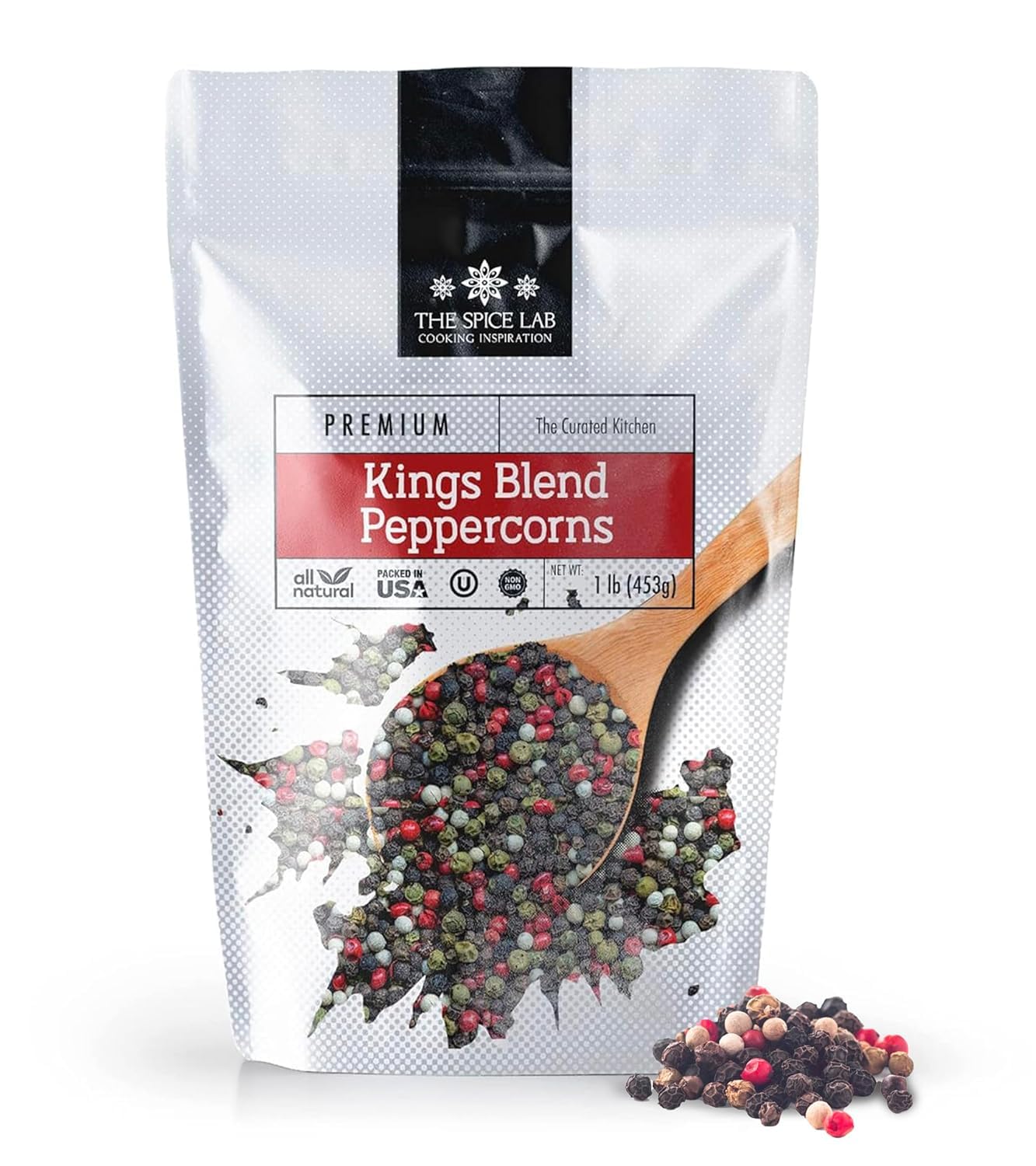 Spice Lab Rainbow Peppercorns - All-Natural Mixed Peppercorn Medley - 1 lb Resealable Bag | Gluten-Free