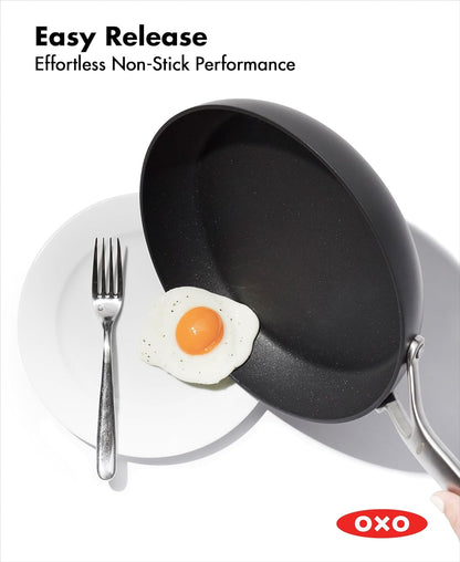 OXO Professional 8" Frying Pan | Hard Anodized Nonstick Cookware, PFAS-Free, Induction Compatible, Black