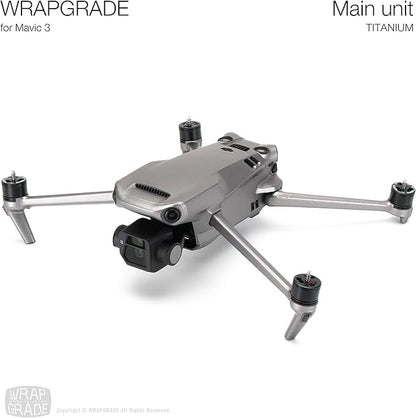 WRAPGRADE Full Skin Stickers for DJI Mavic 3 / Mavic 3 Classic (Titanium)