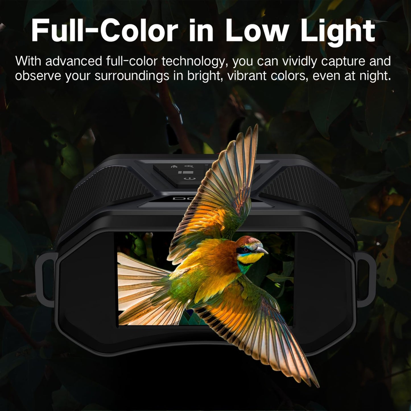 DOOCK Night Vision Goggles, Full-Color 4K Night Vision Binoculars with 5200mAh Rechargeable, 8X Digital Zoom, 4K UHD Video & 52MP Image, Infrared NVG Goggles for Camping Hunting & Security (Black)