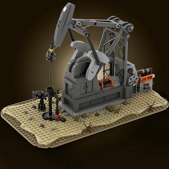 RWSEFK Well Digger Building Blocks Oil Drilling Rig Building Set Drilling Rig Toy Set Oilfield Decor Gift for Men and Boys 483 Pcs