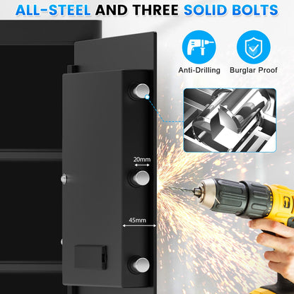 7.0 Cub Extra Large Home Safe Fireproof Waterproof, Digital Fireproof Safe Box with Fireproof Bag, Electronic Keypad and Emergency Keys, Fire Safes for Home File Ammo