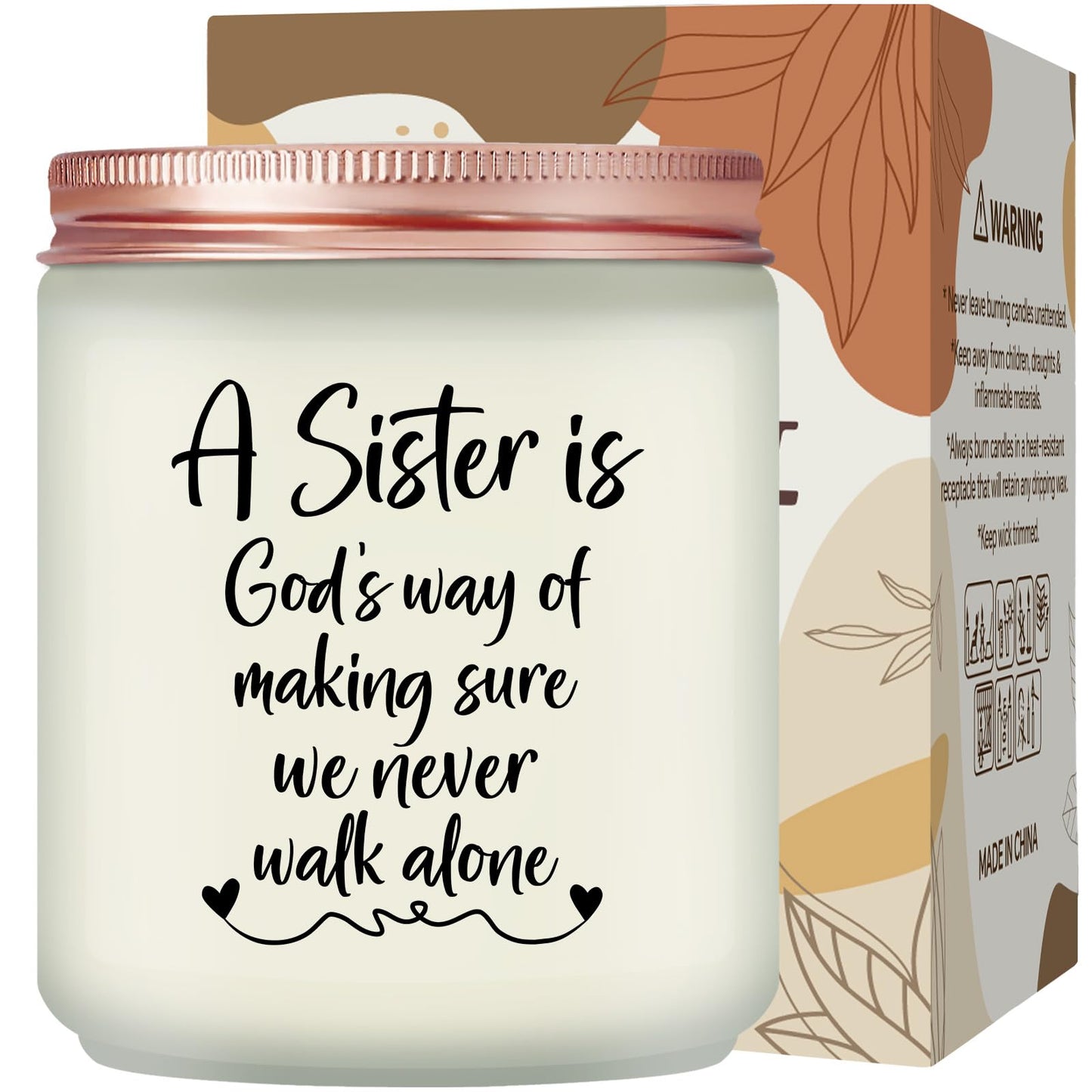 Maybeone Lavender Scented Candle - Sister Gift for Any Occasion - All Natural Soy Wax - 50 Hours Burn Time
