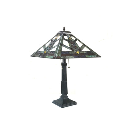 Chloe Table Lamp CH1T182AM16-TL2, Glass, Multi-Colored