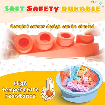 Large Particle Soft Building Block Toys with Storage Box with pull rods for Toddler Aged 18 Months to 6 Years old.Preschool Toys Suitable for Kindergarten Parent-child Interaction etc(81P)