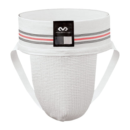 McDavid Men's Athletic Supporter Jockstrap, Lightweight & Protective Design with Wide Waistband for Comfort & Support, Cup Not Included, White, Adult S, 2-Pack