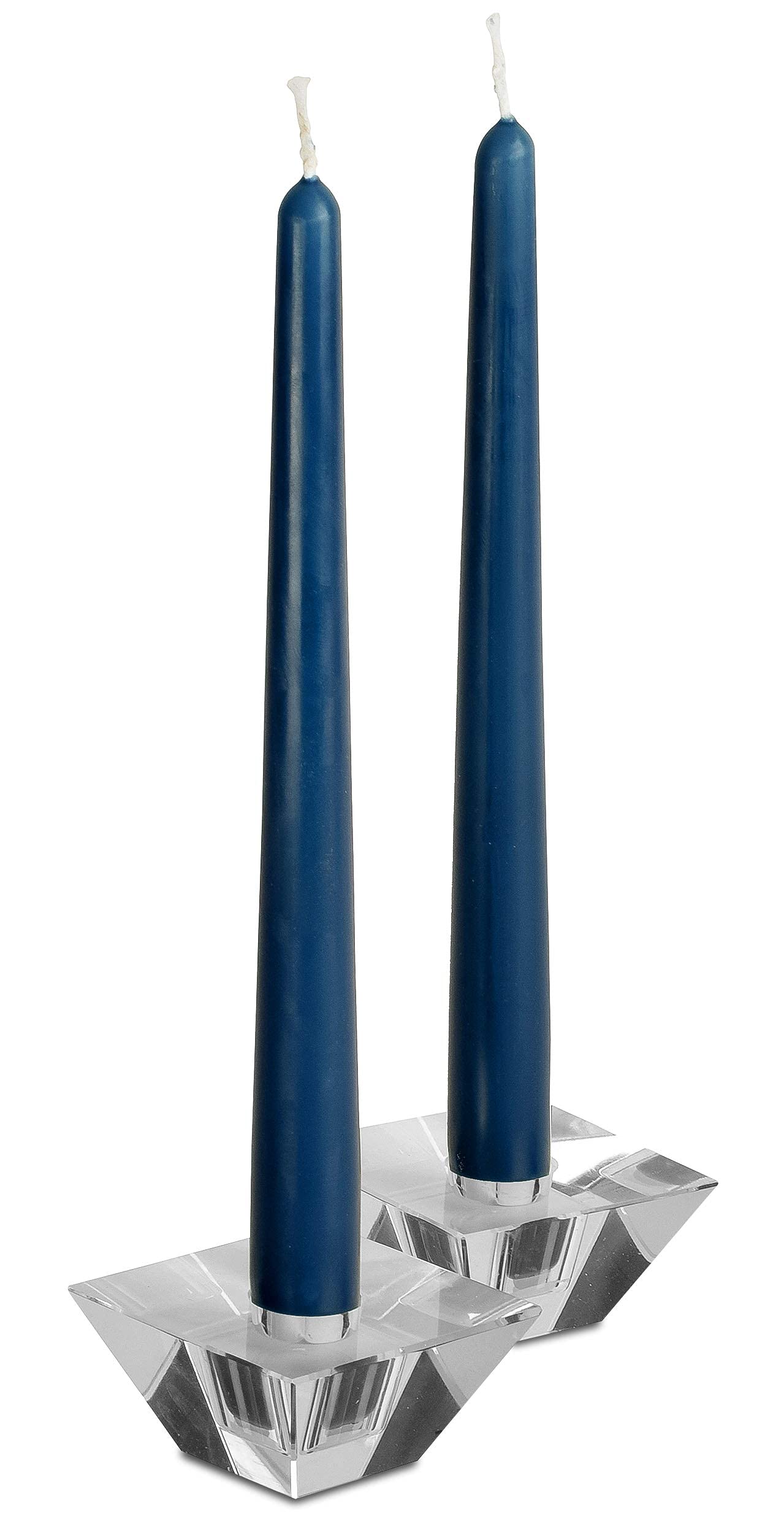 Hyoola 12 Pack Tall Taper Candles - 14 Inch Midnight Blue Dripless, Unscented Dinner Candle - Paraffin Wax with Cotton Wicks - 12 Hour Burn Time