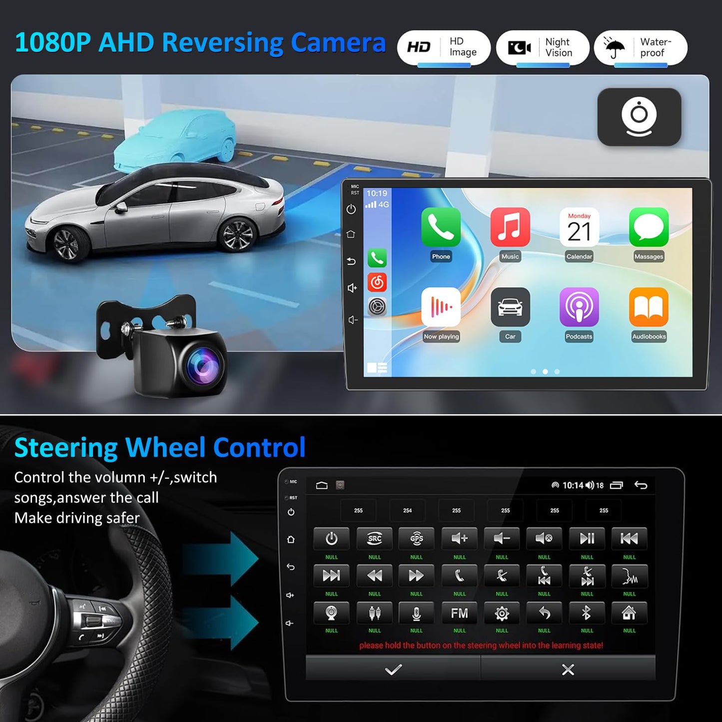 4G+64G Car Radio for Jeep Patriot Compass 2010-2016: 10'' Touchscreen Android 15 Car Stereo for Jeep Patriot Radio Replacement, Wireless CarPlay Android Auto,Bluetooth/WiFi/GPS/FM SWC/Backup Camera