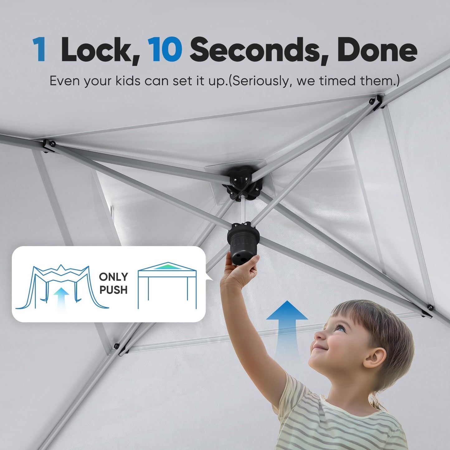 Quictent 10'x10' Pop up Screened Canopy Tent with Mosquito Netting, Portable Easy up Outdoor Screen House Shelter for Patio, Camping and Picnic, Includes Wheeled Carry Bag