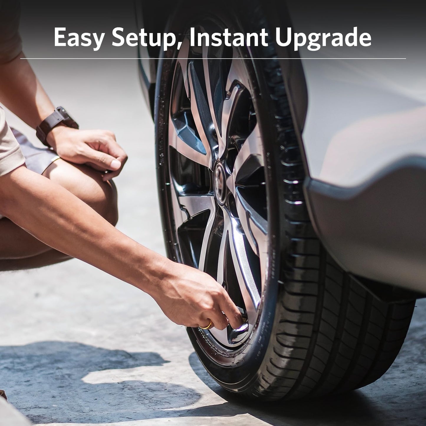 GUTA RV Tire Pressure Monitoring System, Trailer TPMS, 6 Sensors, 6 Alert Modes, Long Range Signal, CLA Charging & 2 USB-A Outputs, Adjustable LCD Display, Ideal for RV Truck Trailer Camper (0-188psi)