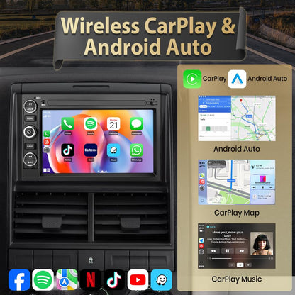 Doreon (2GB+64GB) Car Stereo for Ford F150/F250/F350 (2004-2014), 7" Android Radio 15 with Wireless CarPlay Android Auto WiFi DSP GPS Bluetooth FM AM SWC Backup Camera