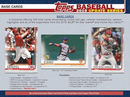2019 Topps Update Baseball Blaster Box (7 Packs/14 Cards: 1 Hit 5 Inserts)