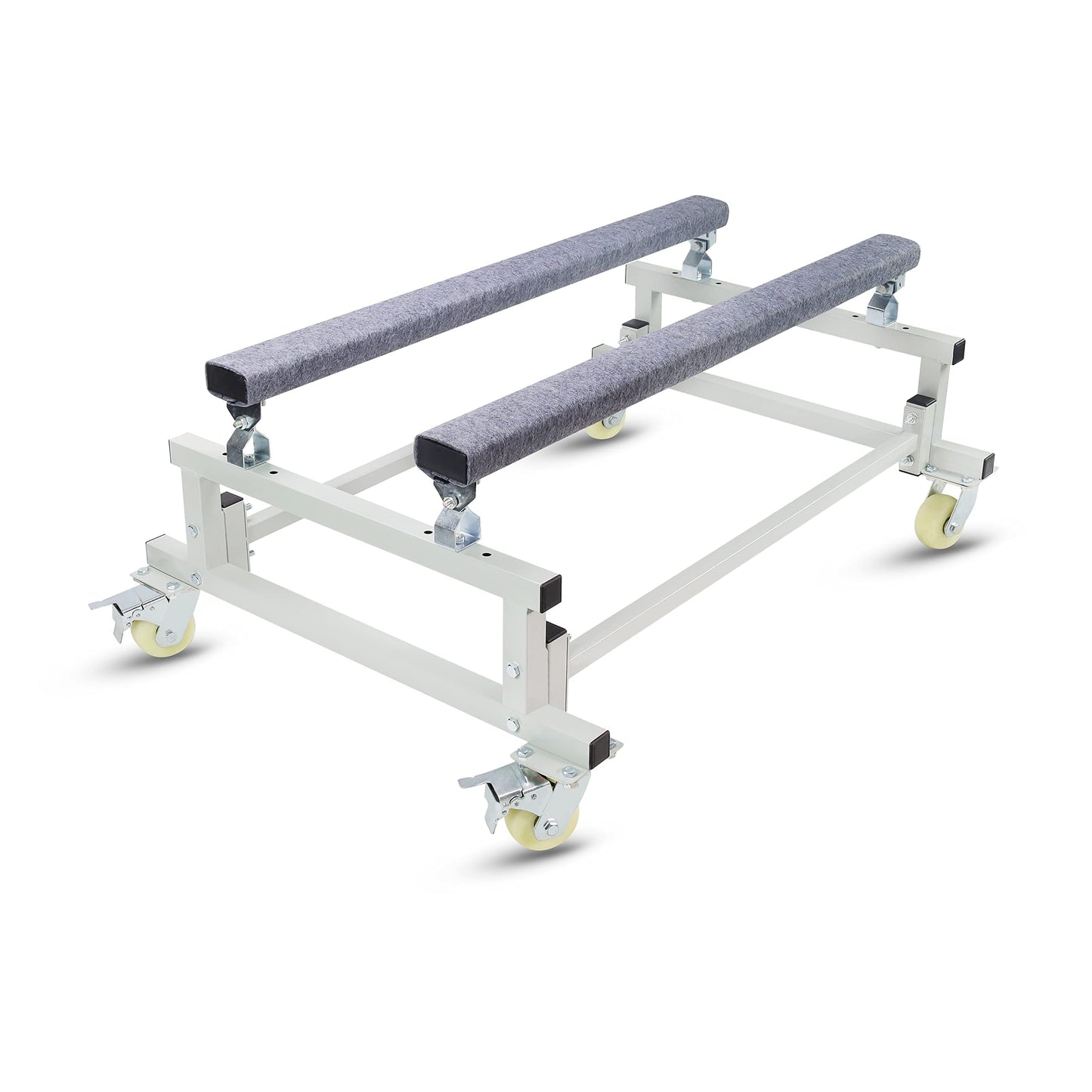 JY PERFORMANCE Watercraft PWC Dolly Boat Stand Storage Trailer Cart Dock Slipway Cart Adjustable Bunks W/ 4 Casters and 2 Brakes Carpeted to Prevent Scratch 1000lb Capacity