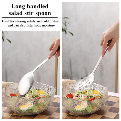 Evanda Kitchen Utensils Set 6pcs, Stainless Steel Cooking Utensils Set, Heavy Duty Kitchen Tools Spatulas Set, Home Essentials Kitchen Gadgets Accessories