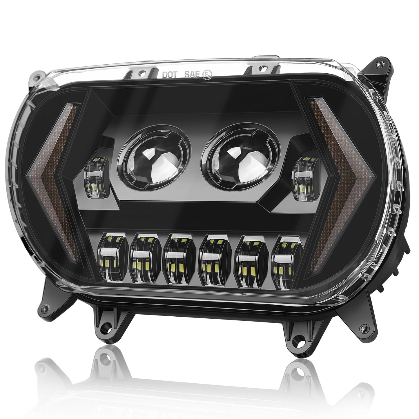 Eumti 120W Road Glide Led Headlight Super Bright Front Headlamp High Low Beam w/Turn Signal Light DRL Fit for 2015-2023 Harley Touring Road Glide FLTR Models 2024 FLTRK FLTRT