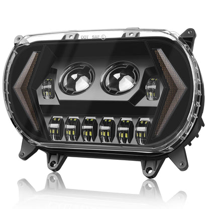 Eumti 120W Road Glide Led Headlight Super Bright Front Headlamp High Low Beam w/Turn Signal Light DRL Fit for 2015-2023 Harley Touring Road Glide FLTR Models 2024 FLTRK FLTRT