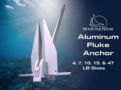 MarineNow Aluminum Fluke Anchor (EX-4 16'-27' Boats 4lbs)