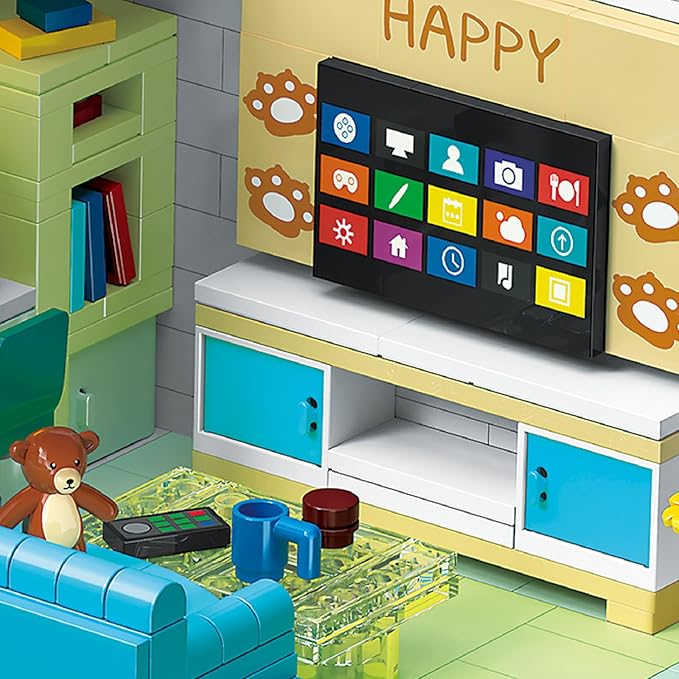 Friends House Building Block Set Pets Collection Small Brick Model Set Creative Mini Toy Building Sets Children’s Day Birthday for Teens Kids Boys Girls 8+ 1035 PCS